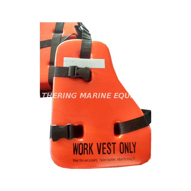 Marine 150N tres pedazos del chaleco salvavidas de la espuma del PVC del chaleco de la plataforma del aceite de la chaqueta del trabajo