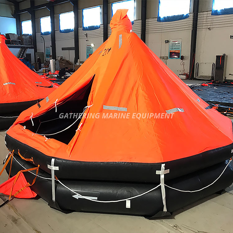 Davit lanzó balsa salvavidas inflable