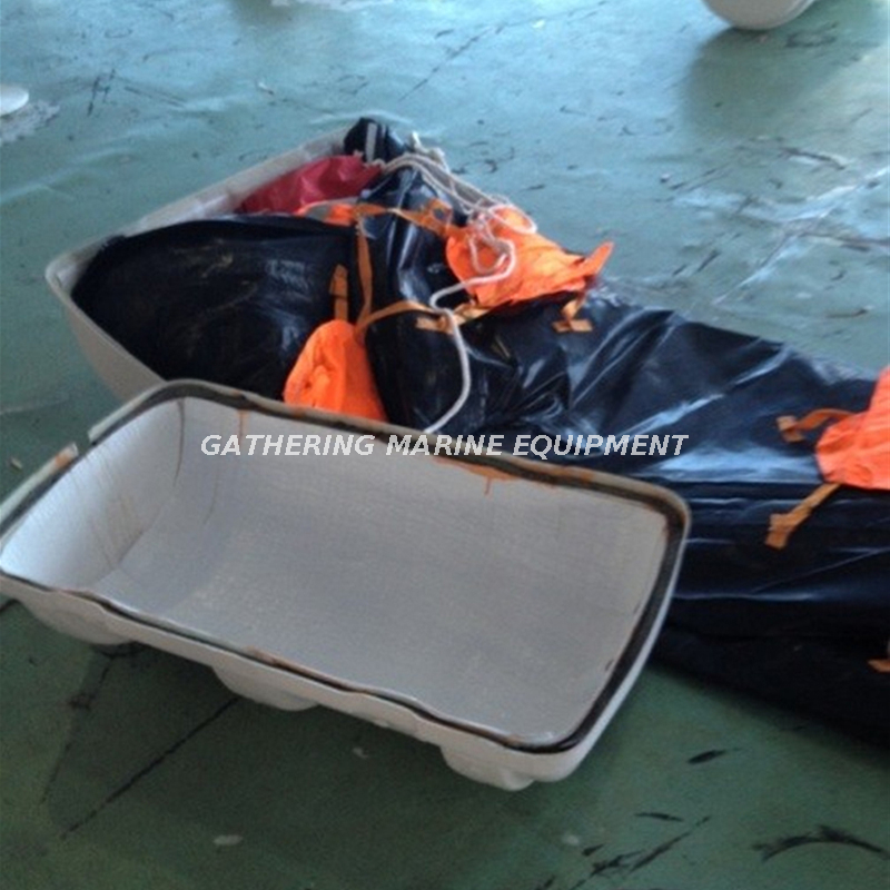 Contenedor de balsa salvavidas de fibra de vidrio marino