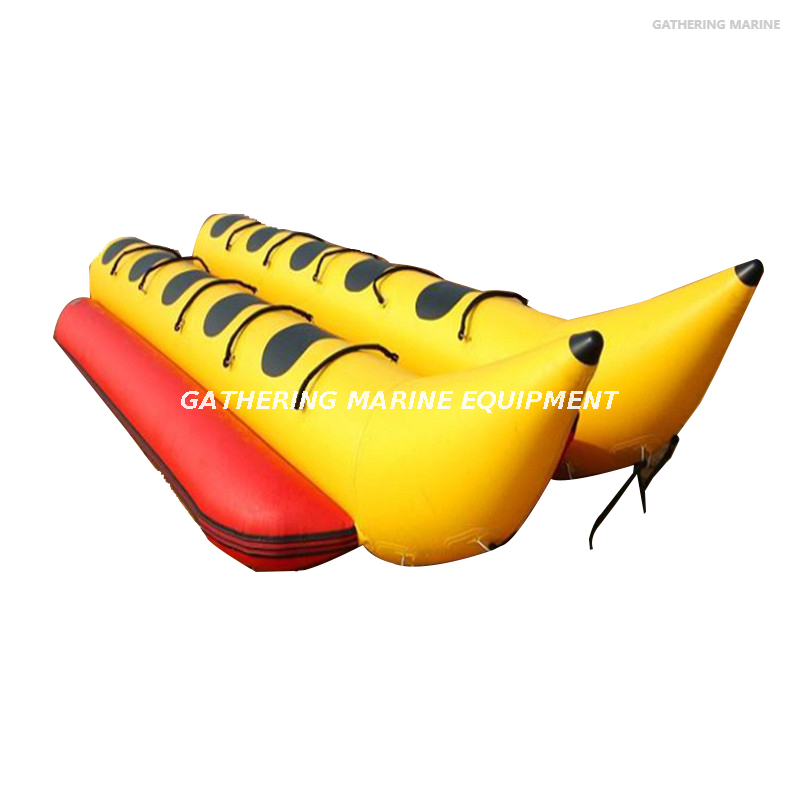 Barco inflable remolcable de PVC para pesca con mosca, parque acuático, Banana Boat, 3-10 personas