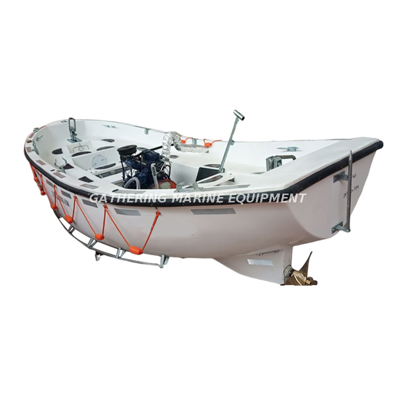Bote salvavidas de tipo abierto FRP con pescante