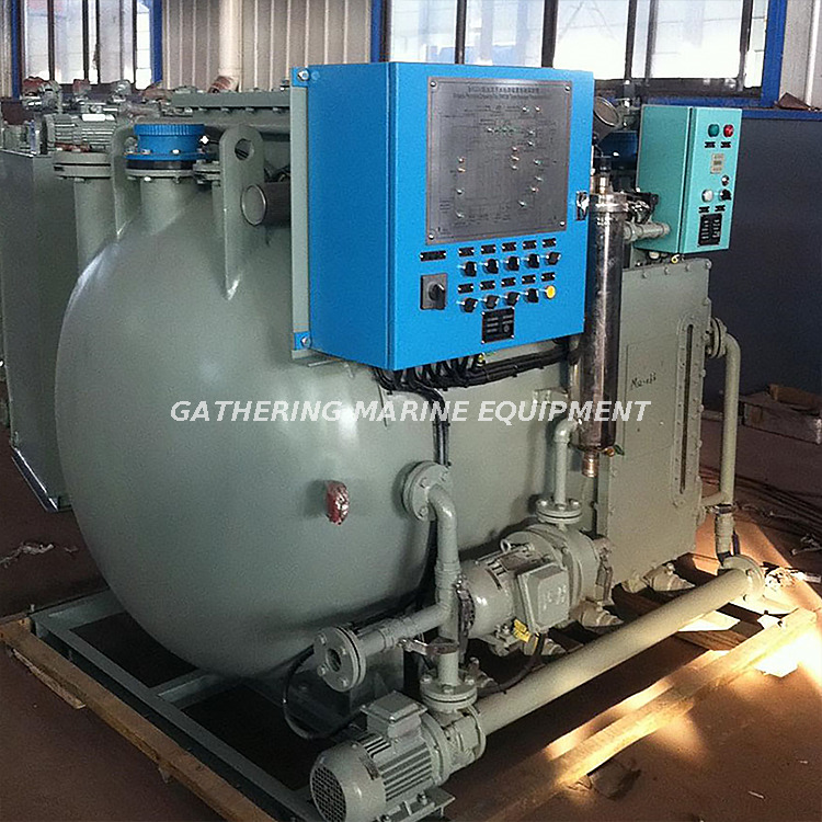 Dispositivo de purificación de agua negra y aguas gris controladas automáticamente para barcos pequeños