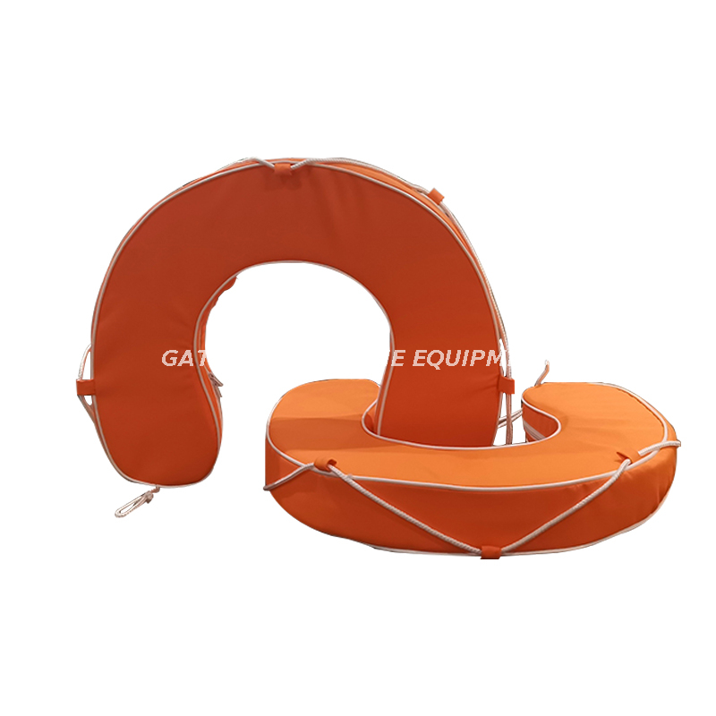 Boya salvavidas de herradura naranja de espuma de PU en forma de U de rescate acuático