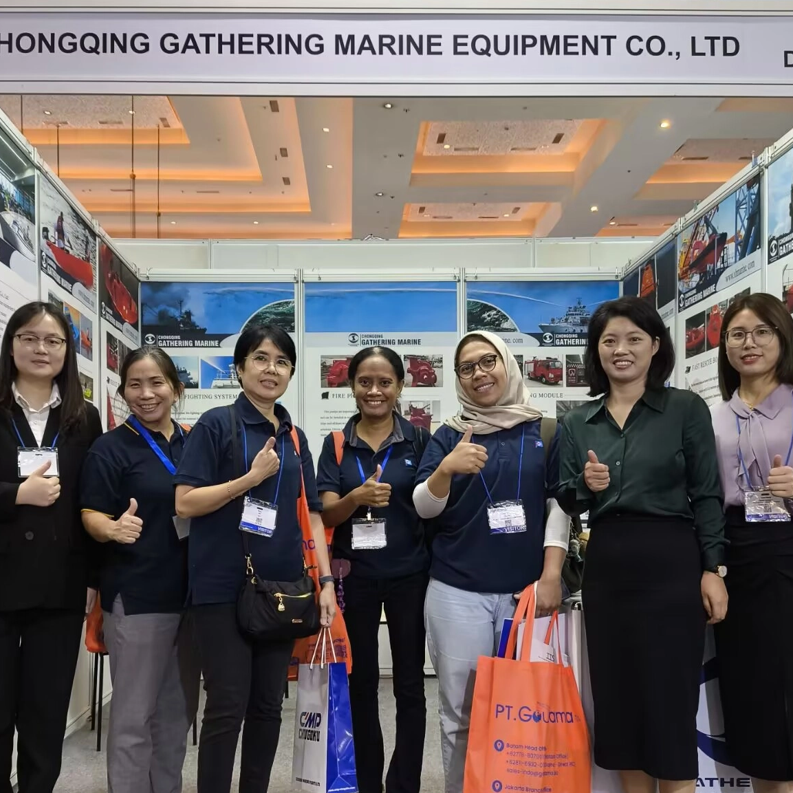 Exposición marítima internacional de Indonesia 2025: muestra de nuestra fortaleza profesional en equipos marinos