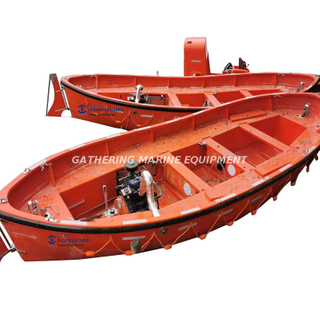 Bote salvavidas de tipo abierto FRP con pescante
