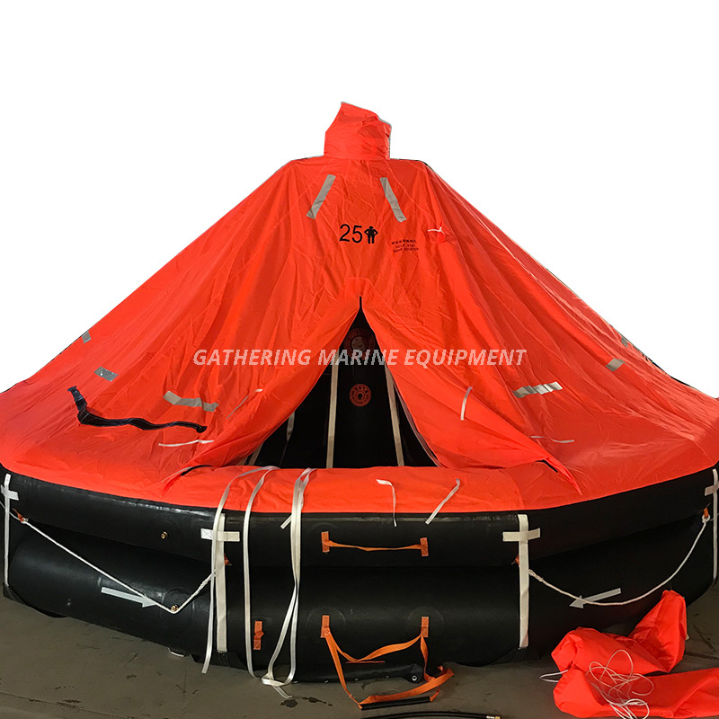 Davit lanzó balsa salvavidas inflable