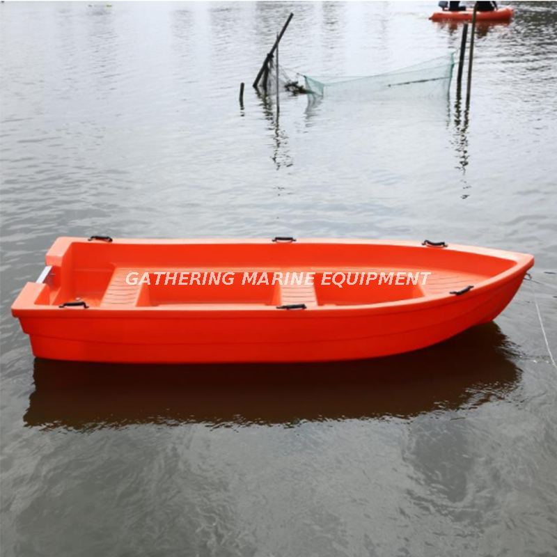 Buques pesqueros de seguridad marítima de plástico de 3,6 m con motor fueraborda