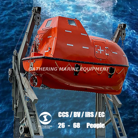 Solas Life Boats Totalmente encerrado con bote salvavidas con gravedad davit