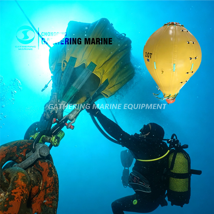 Bolsas de elevación de aire subacuáticas IMCA D016 estándar 0,1-50T adecuadas para salvamento de naufragios y flotabilidad asistida por cable