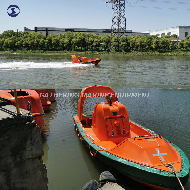 Bote de rescate rápido FRC SOLAS de fibra de vidrio para 6~15 personas