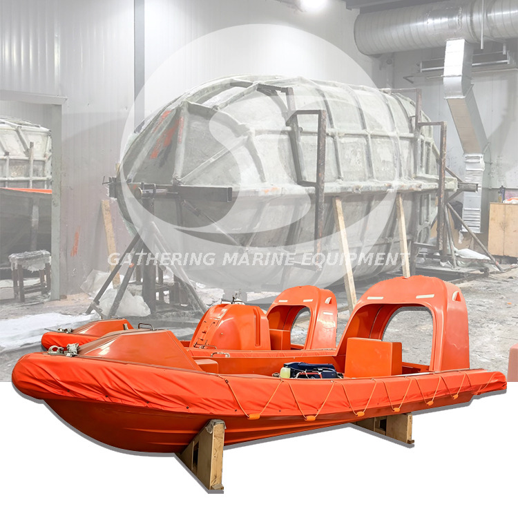 Bote de rescate rápido FRC SOLAS de fibra de vidrio para 6~15 personas