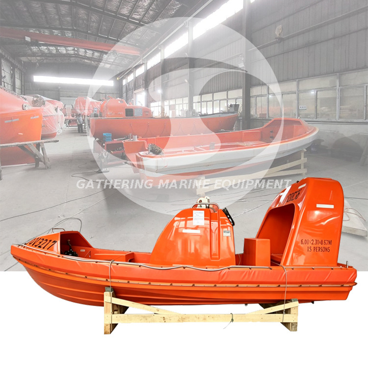 Bote de rescate rápido FRC SOLAS de fibra de vidrio para 6~15 personas